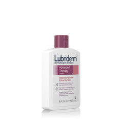 Close-up of Lubriderm lotion texture demonstrating fast-absorbing feel
