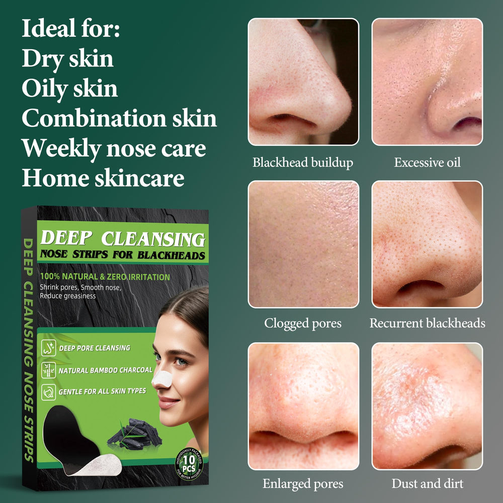 Lubynia strip applied on nose demonstrating easy at-home use