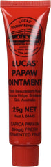 Lucas Papaw front tube view showing brand and travel-ready size benefit