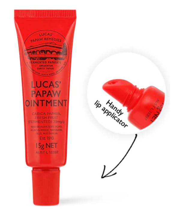 Lucas Papaw being applied to lips showcasing smooth coverage benefit