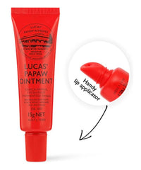 Lucas Papaw being applied to lips showcasing smooth coverage benefit