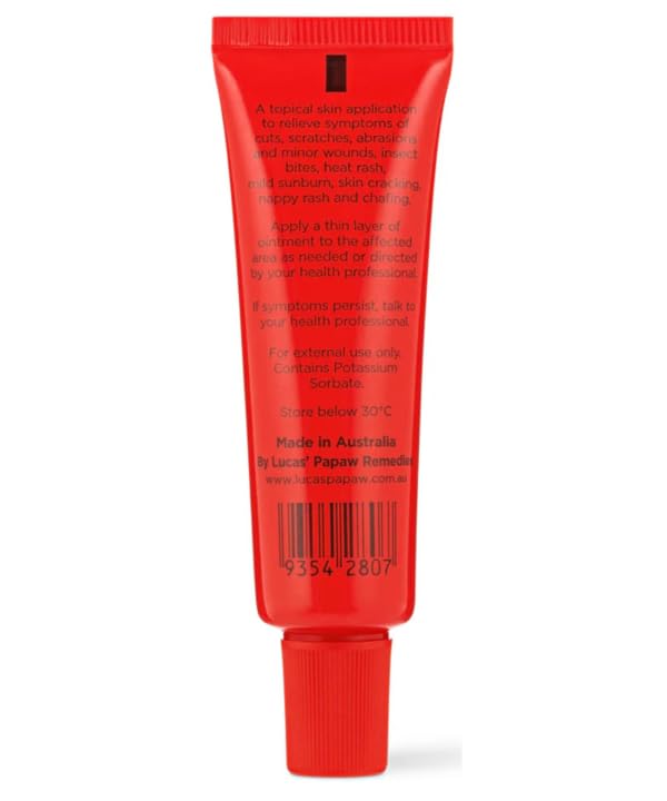 Lucas Papaw ointment texture on finger demonstrating rich barrier benefit