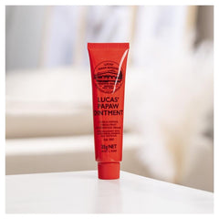 Lucas Papaw tube inside a travel pouch highlighting convenience for journeys