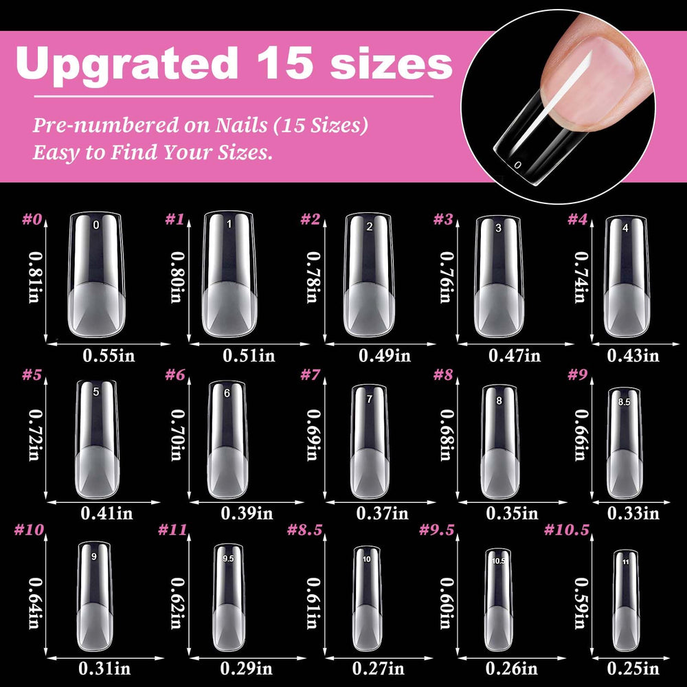 LuckForever close-up of tip edge and shallow curve for seamless adhesion and natural look