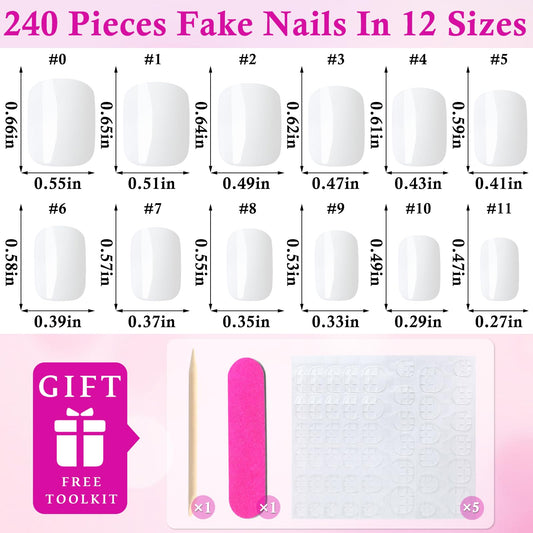 LuckForever kit contents laid out with nails, tabs, file and stick for complete application