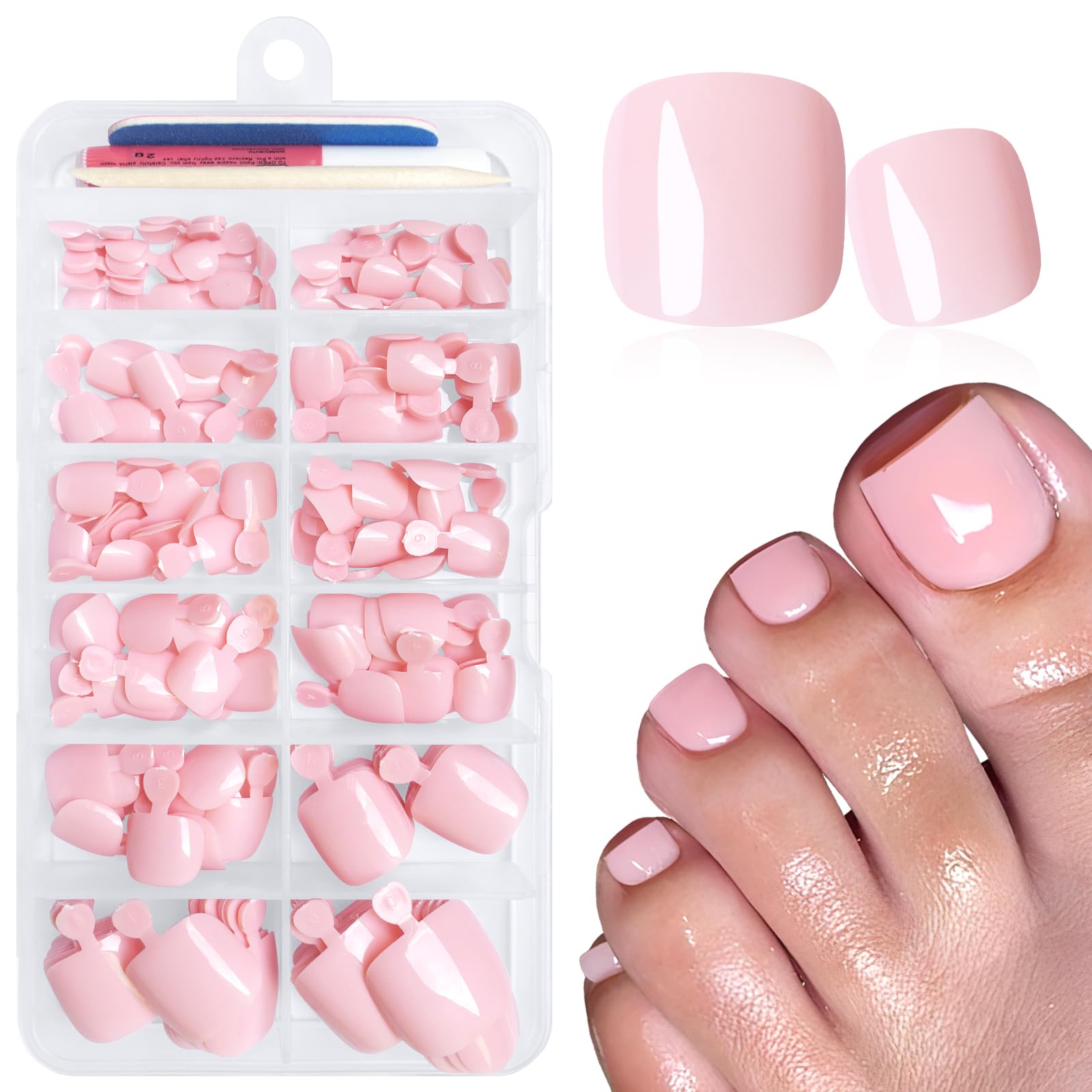 LuckForever front package showing full kit for easy at-home pedicure