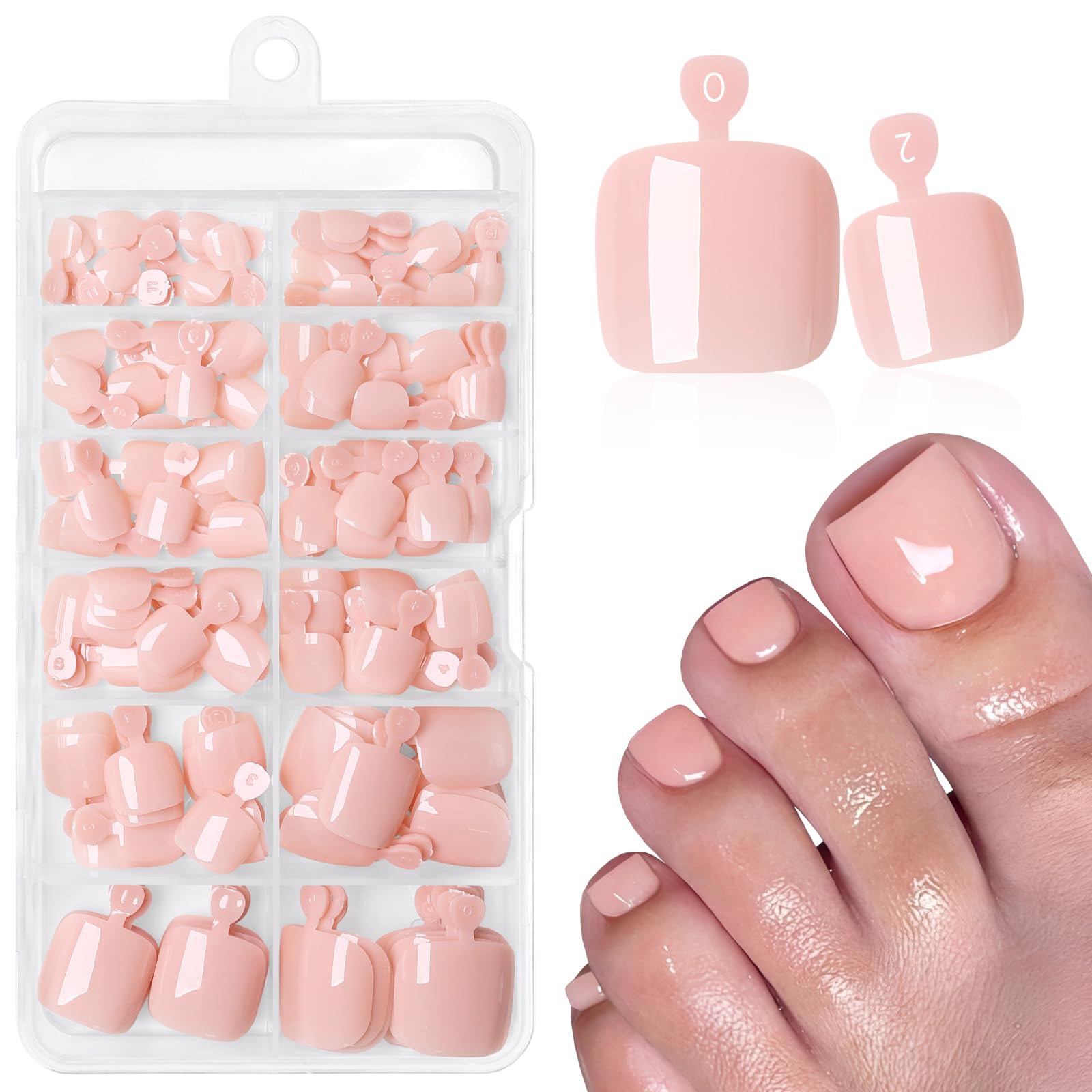 LuckForever front packaging showing 168pc nude kit and benefits of ready pedicure