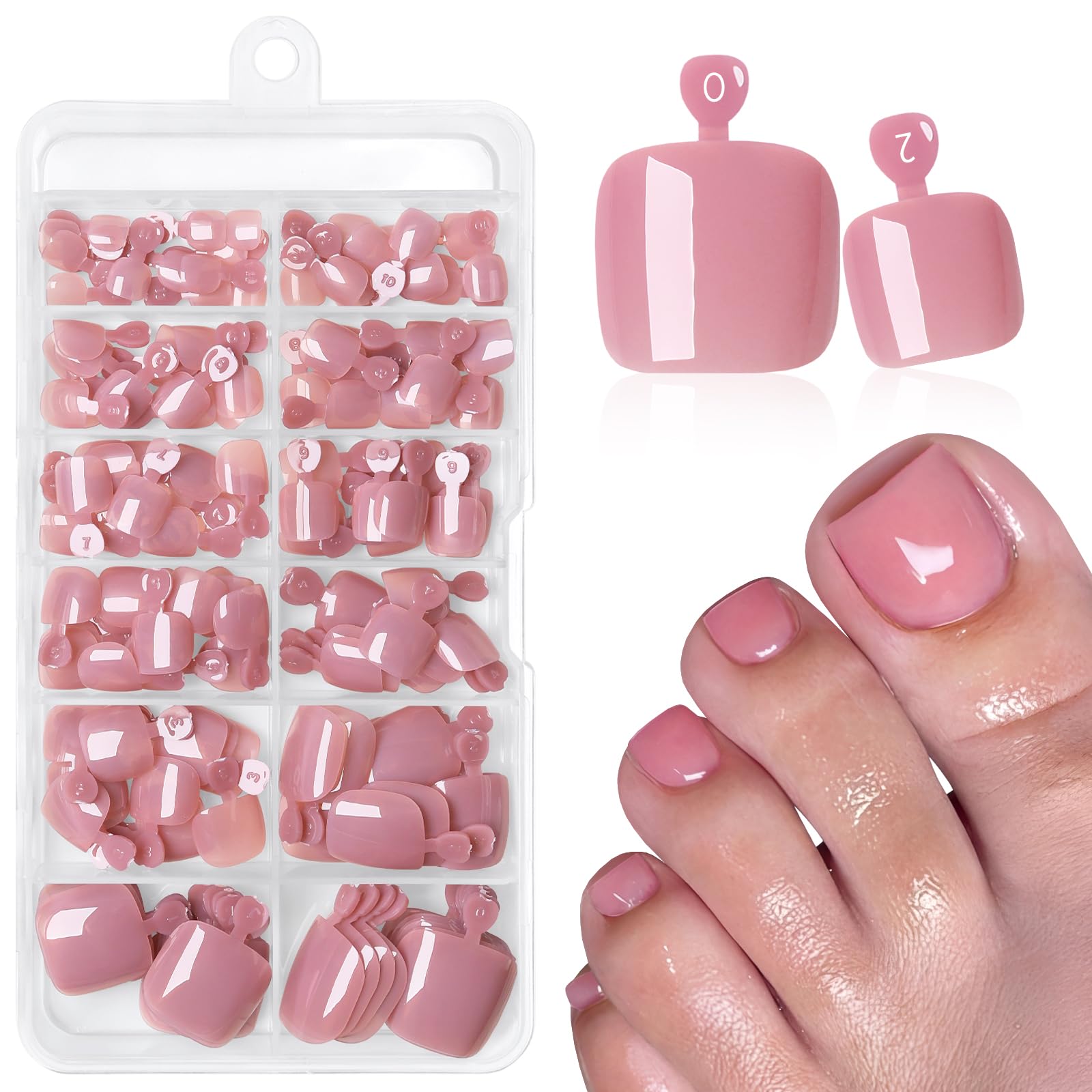 LuckForever front packaging showing dusty rose kit for easy pedicures