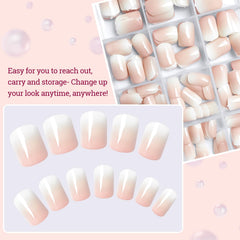 LuckForever nails in hand demonstrating short square scale and everyday comfort