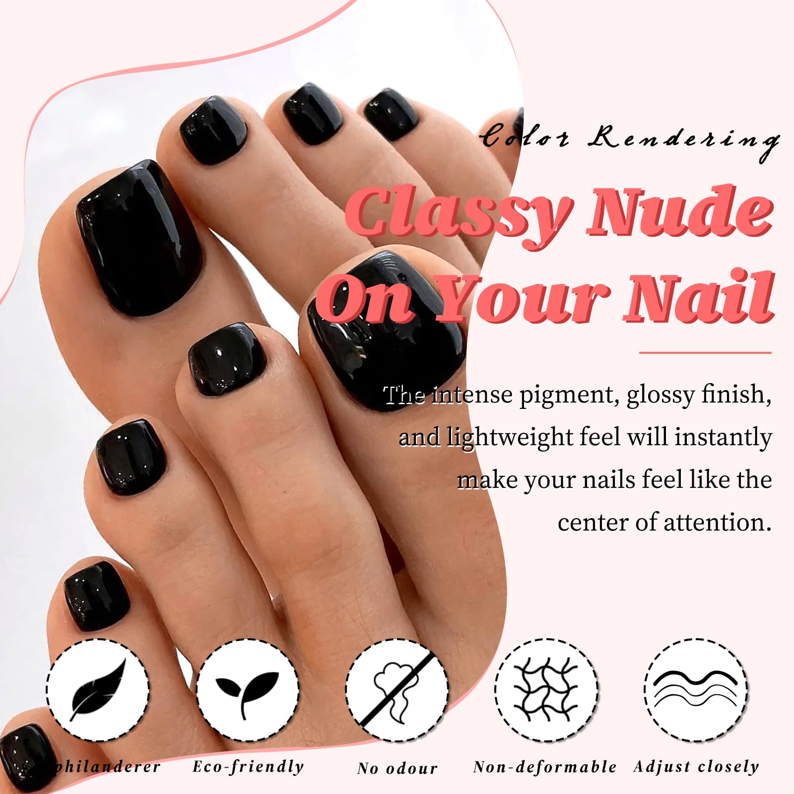LuckForever nails held in hand to show scale and quick size selection convenience