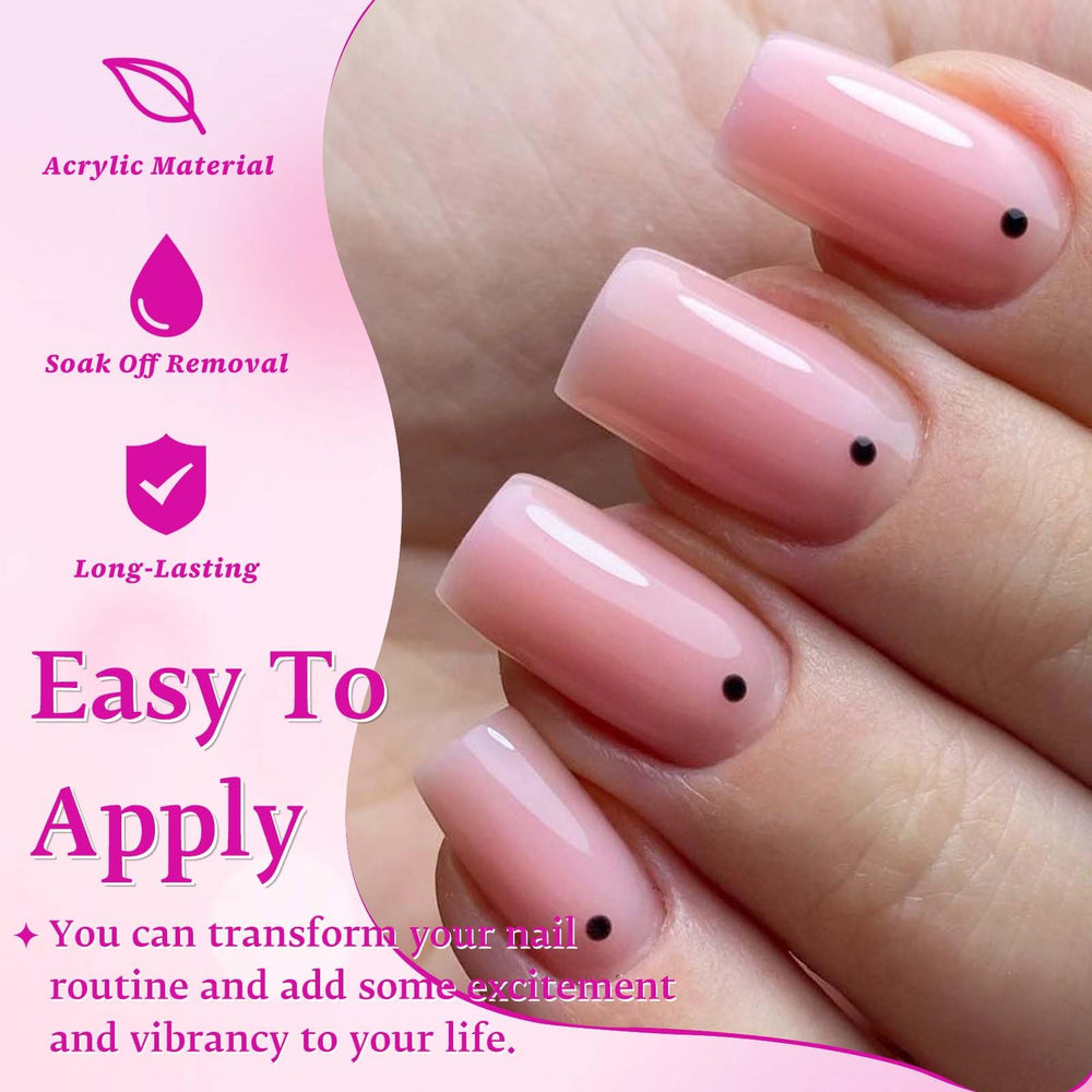 LuckForever hand wearing medium square nails demonstrating polished ready-to-wear look