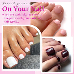 LuckForever accessories: nail file and adhesive sheets highlighting easy application
