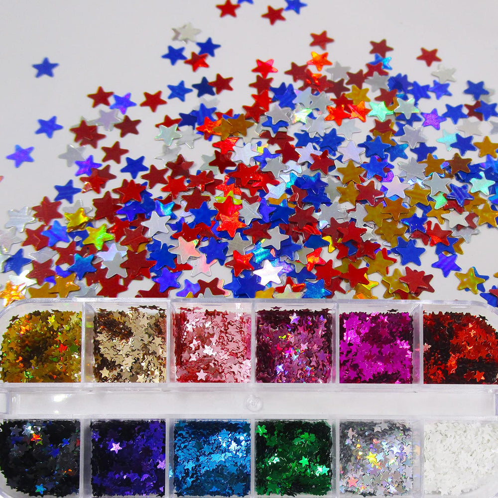 LuckForever stars embedded in resin craft showing sparkling decorative result
