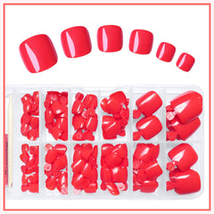 LuckForever applied toe tips on foot for instant polished pedicure