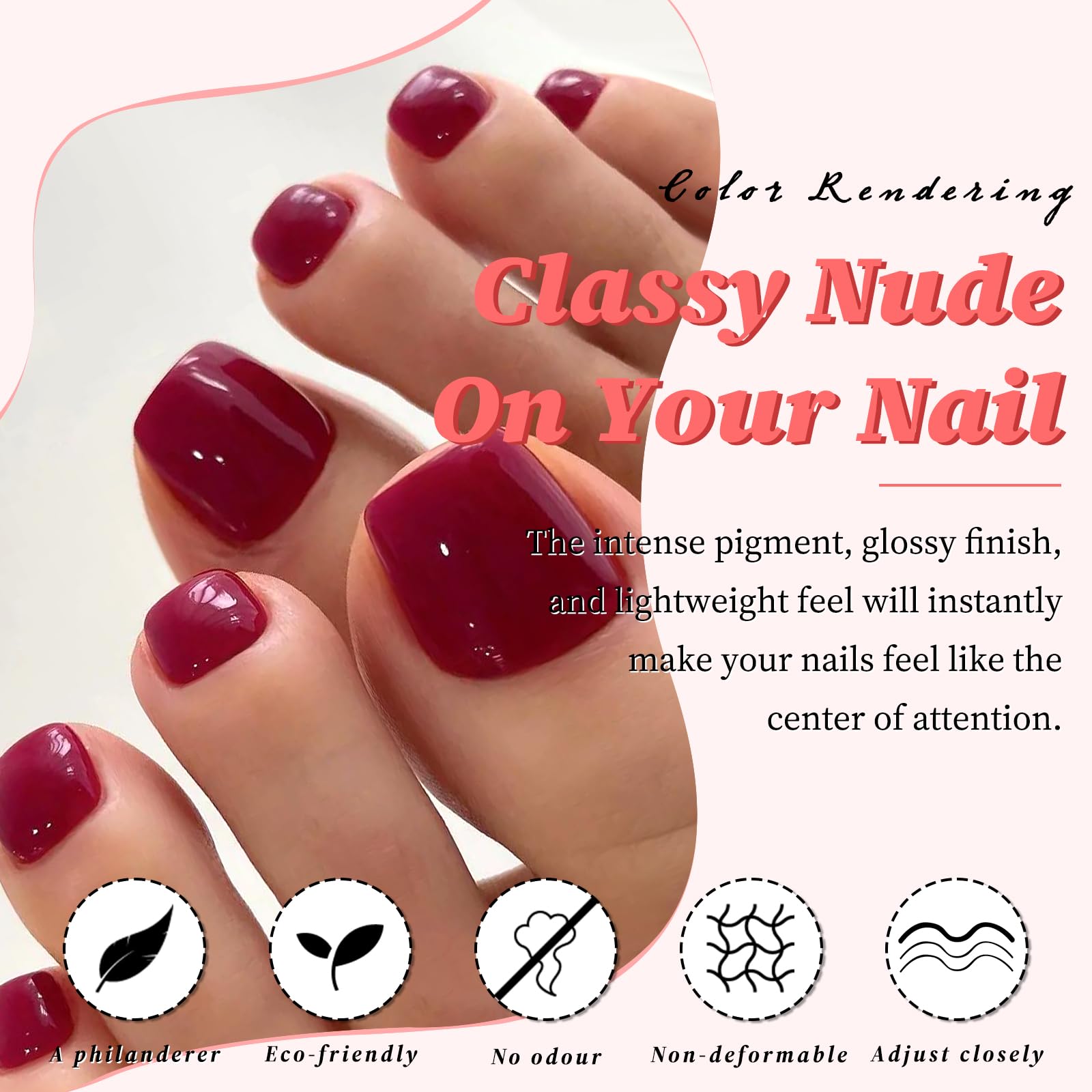 LuckForever toenails in hand demonstrating size selection benefit