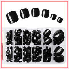 LuckForever nail glue, adhesive tabs, file and stick displayed for complete at-home use