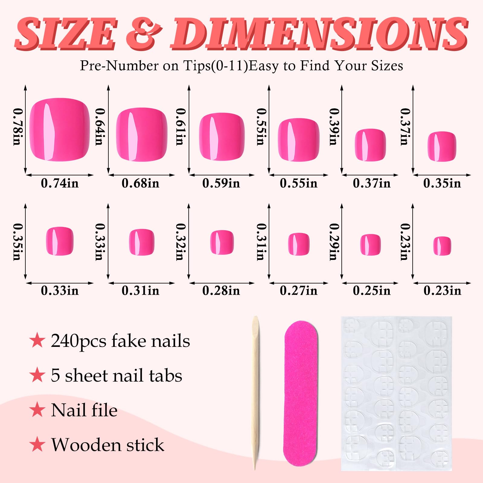 luckforever nail file stick and adhesive tabs, quick tidy application advantage
