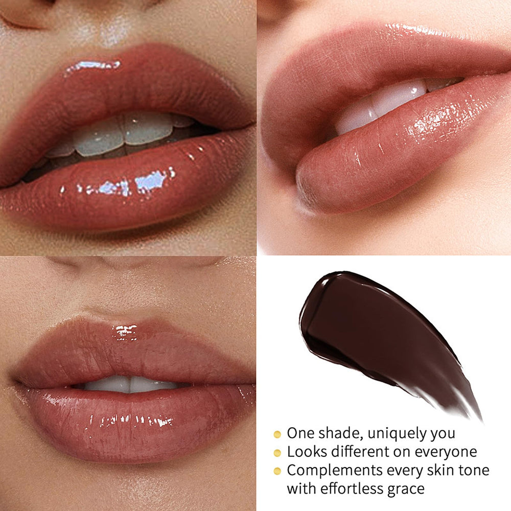 LuckNest texture close-up showing silky balm sheen and non-sticky moisturizing benefit