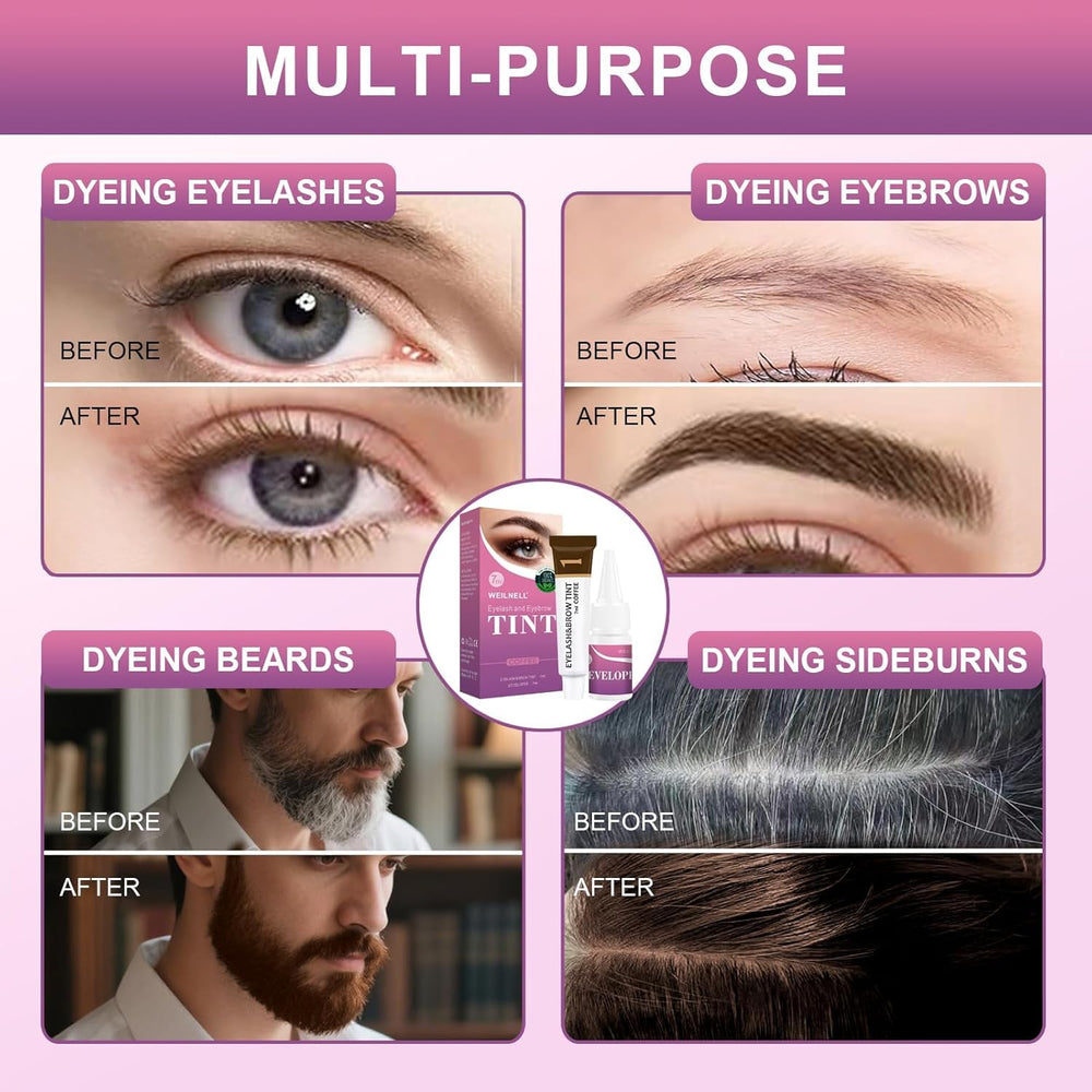 LUCKY CAT eyebrow before and after showing natural fuller definition