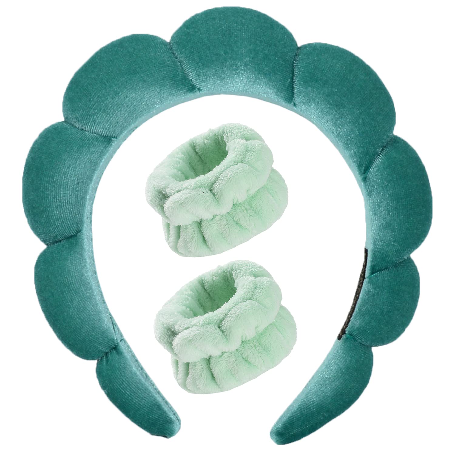 Luckybear headband front view showing neat fit and plush look for tidy routines