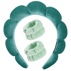 Luckybear headband front view showing neat fit and plush look for tidy routines