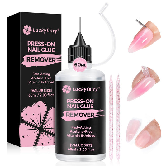 Luckyfairy front bottle view highlighting 60ml value size and clear benefits