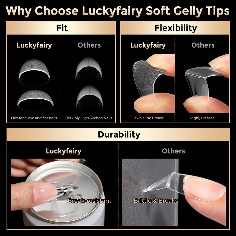 Luckyfairy application shot with glue demonstrating easy fast application