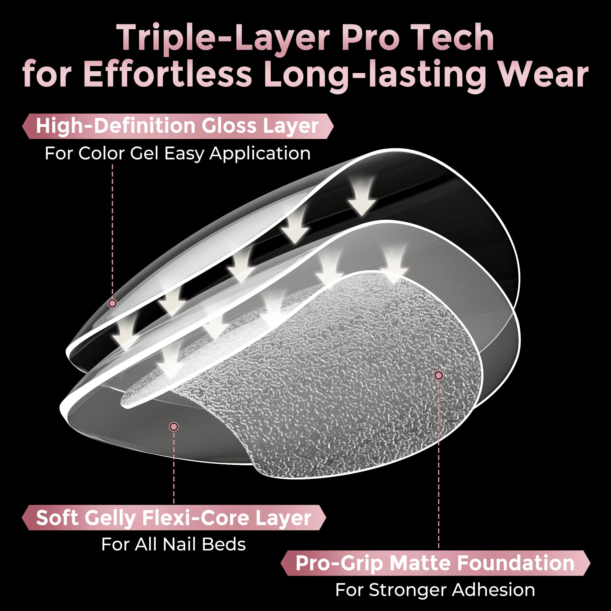 Luckyfairy thin back end with shallow curve for comfortable natural wearing feel