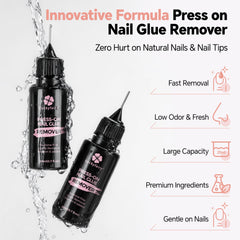 Luckyfairy before and after nail removal showing cleaner natural nail and restored shine