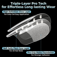 Luckyfairy clear gel tip sheen detail that makes painting and nail art smooth