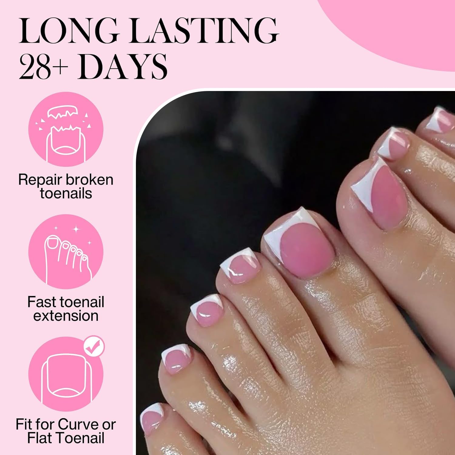 Luckyfairy close-up of double matte texture highlighting better adhesion