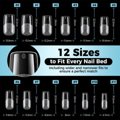 Luckyfairy length comparison on fingers showing scale and easy trim customization