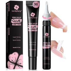 luckyfairy kit front packaging showing glue and remover for easy selection