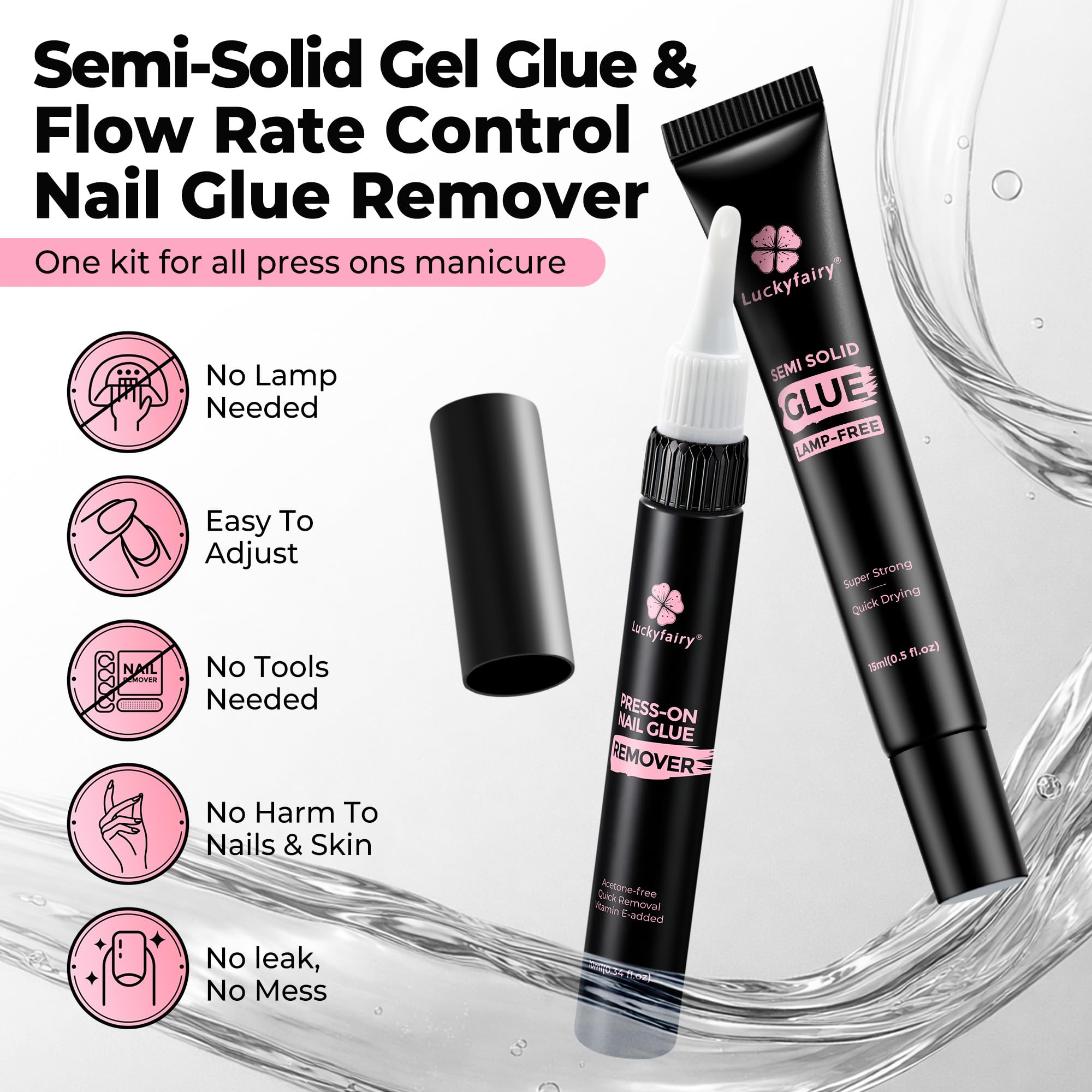 luckyfairy glue nozzle detail demonstrating precision and mess-free control