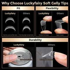 Luckyfairy scale comparison with hand to show medium stiletto length and fit