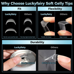 Luckyfairy application on hand during DIY manicure for fast, salon-like results