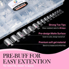 Luckyfairy toenail being pressed on demonstrating quick salon-style application