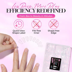 Luckyfairy application on finger showing easy press-on use