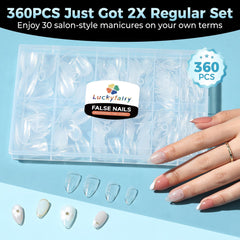 Luckyfairy in-salon application illustrating fast secure glue or gel fit