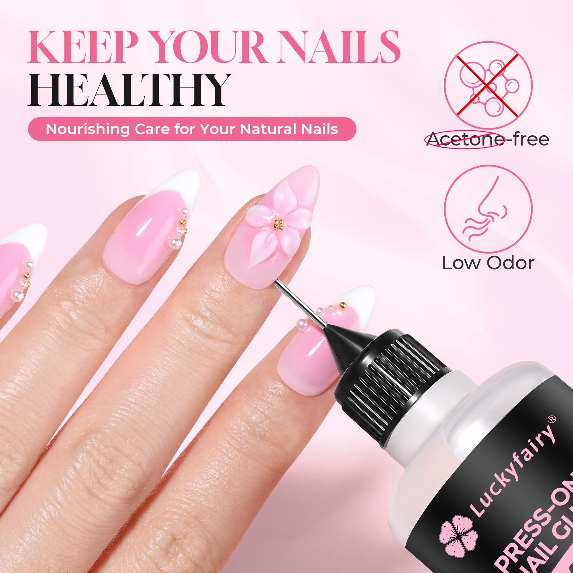 Luckyfairy in-use insert and lift demo for fast, mess-free press-on removal