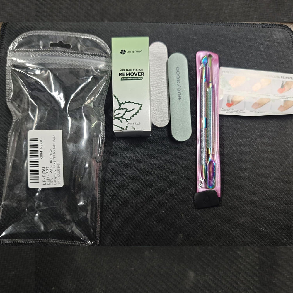 Luckyfairy instructions and contents flatlay illustrating step-by-step use