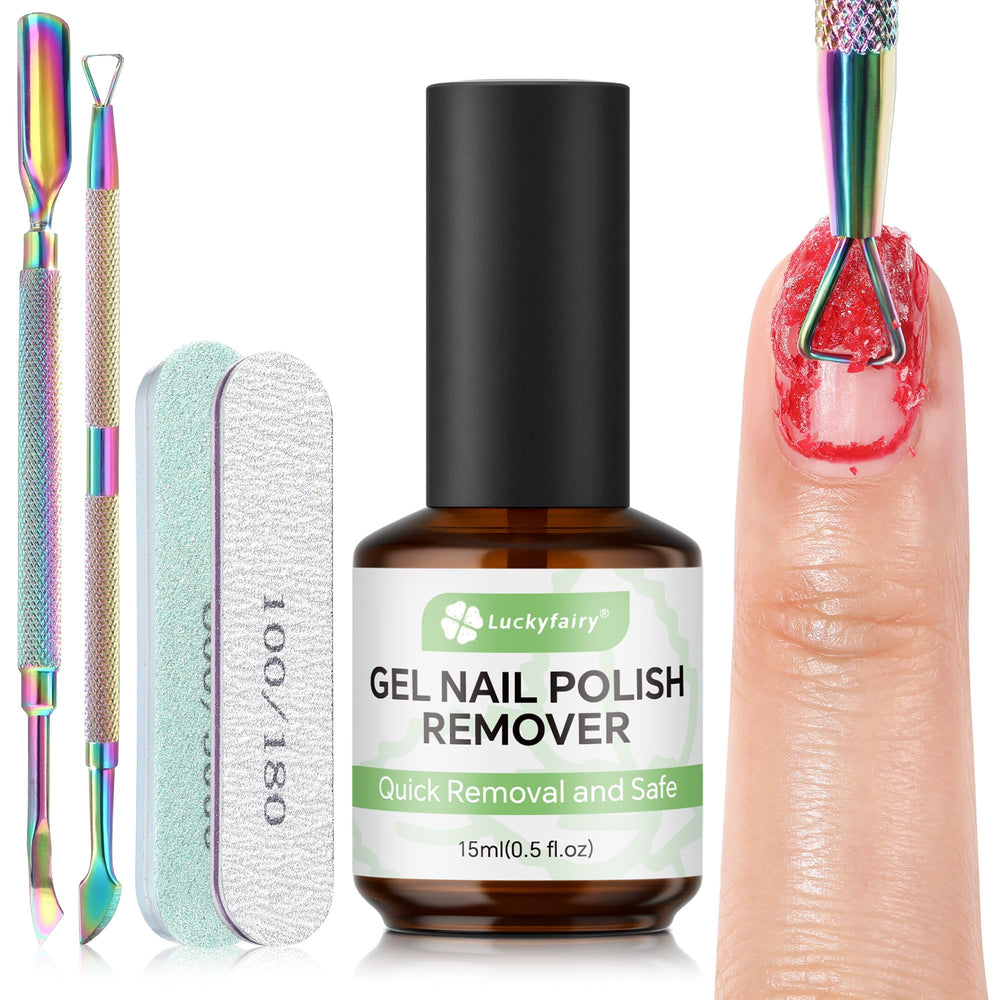 Luckyfairy kit front packaging showing complete remover set and quick results