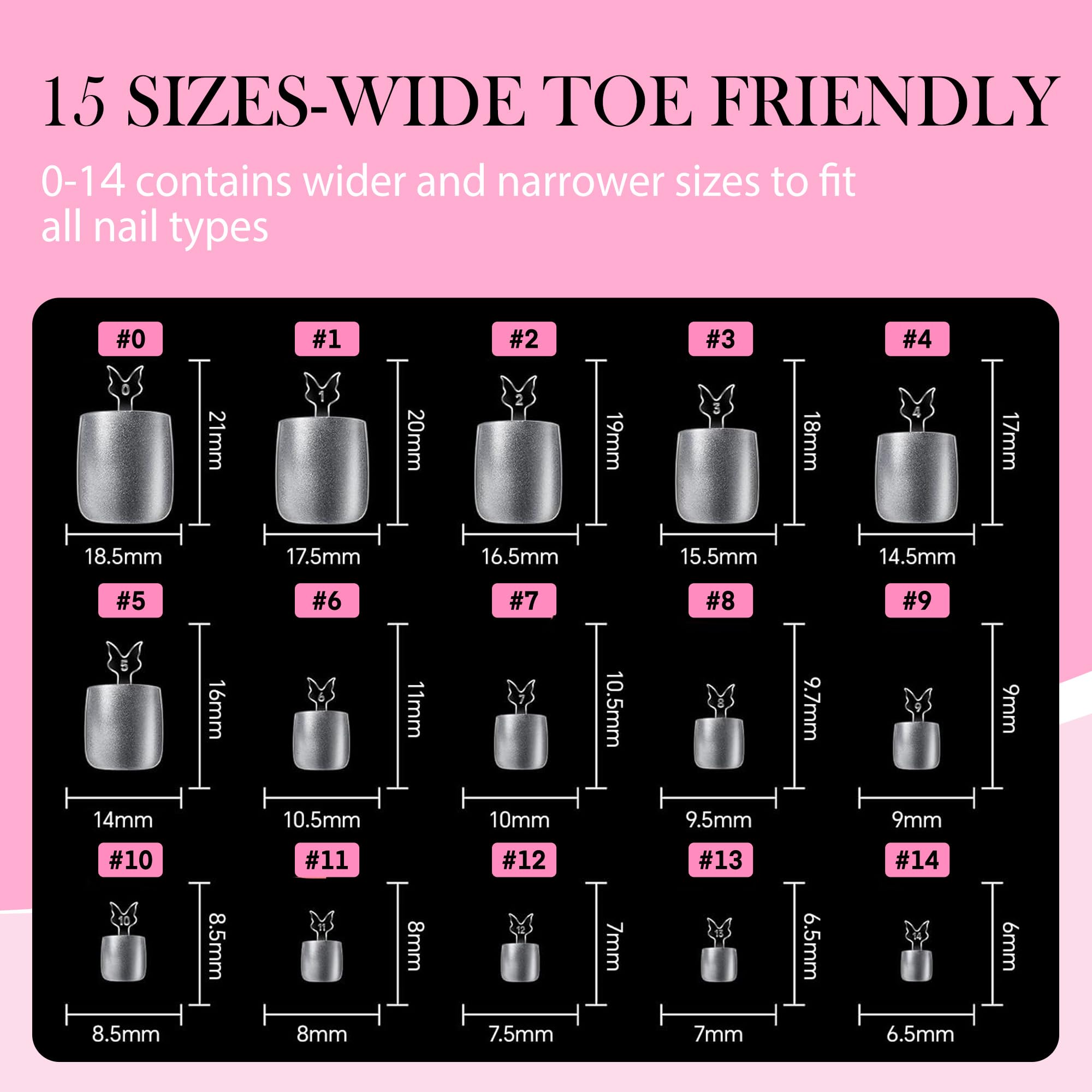 Luckyfairy labeled trays with pre-numbered tips for organized easy use