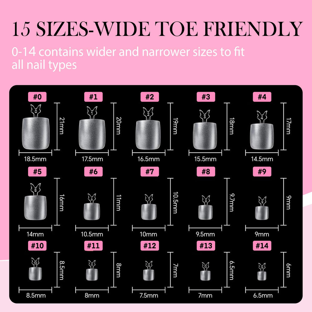 Luckyfairy labeled trays with pre-numbered tips for organized easy use