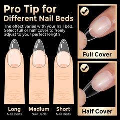 Luckyfairy finished almond manicure lifestyle shot inspiring wearers