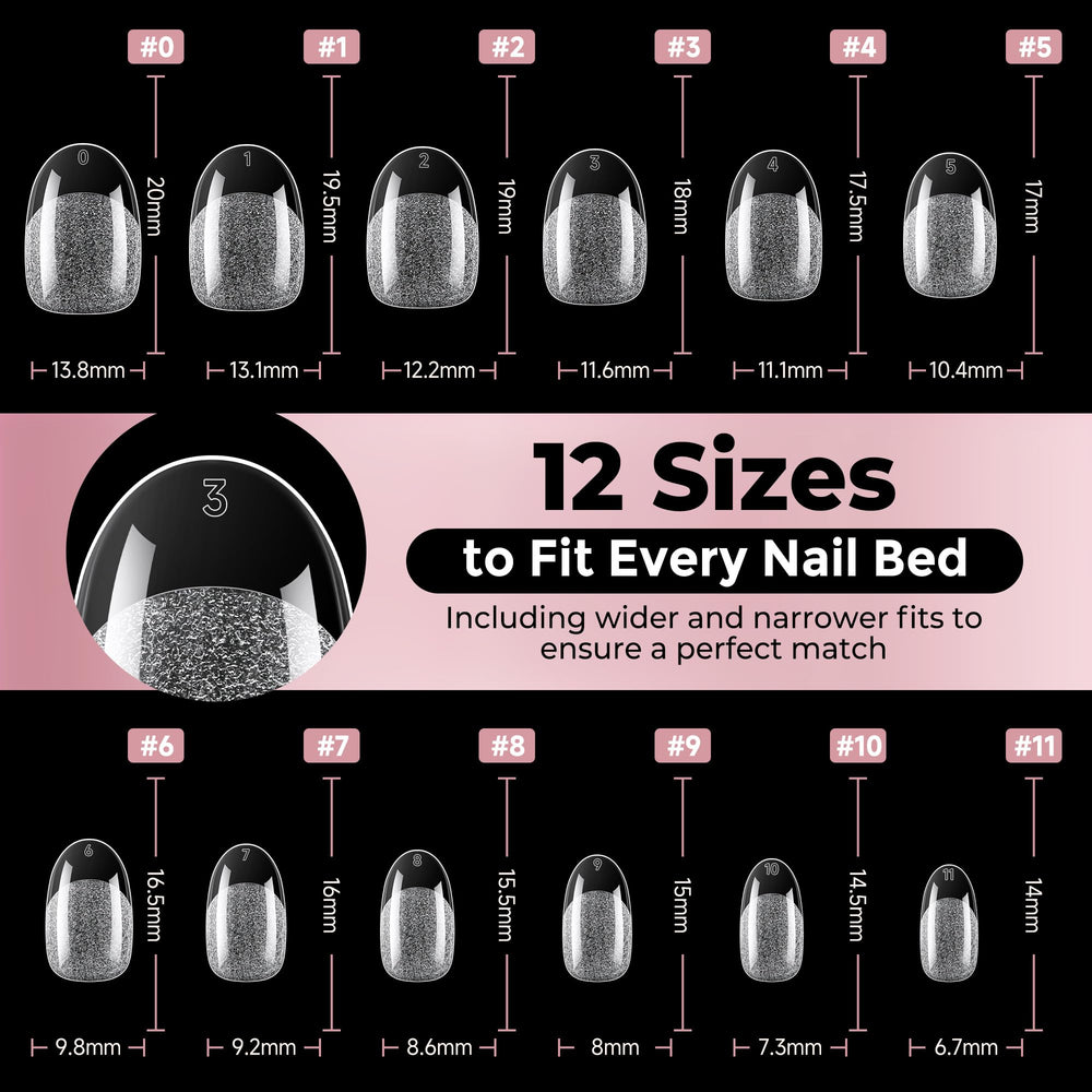Luckyfairy pre-shaped tips displaying a ready-to-paint canvas