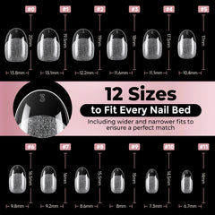 Luckyfairy pre-shaped tips displaying a ready-to-paint canvas