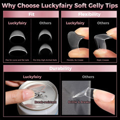 Luckyfairy painted finished manicure showcasing polish compatibility and crisp results