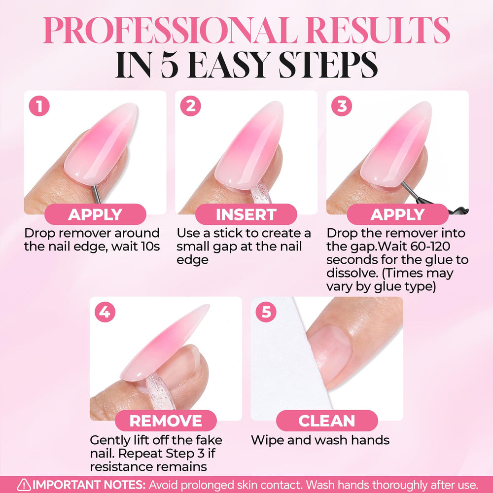 Luckyfairy clean nail result without residue demonstrating smooth finish