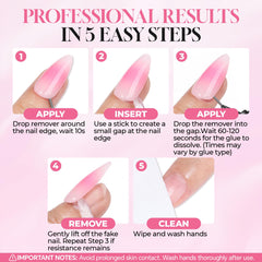 Luckyfairy clean nail result without residue demonstrating smooth finish